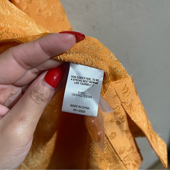 LPA | NWT! Robin Relaxed Button Down Shirt In Tangerine Size: large - Picture 5 of 6